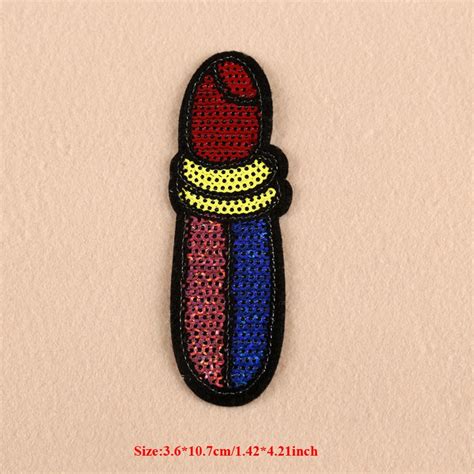 20pcs Iron On Appliques Jacket Parches Ropa Embroidered Lipstick
