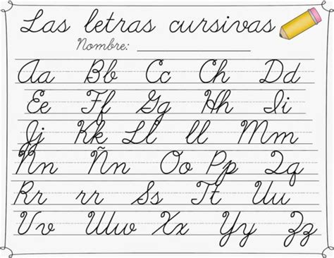 Letras Cursivas Del Abecedario Alfabeto Para Niños Educación Para Niños