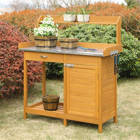 Deluxe Potting Bench I Potting Bench Convenience Concepts Outdoor