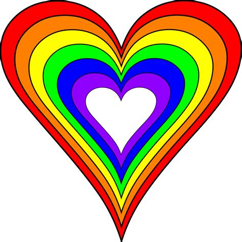 Rainbow Color Heart Rainbow Png Download 20002000 Free
