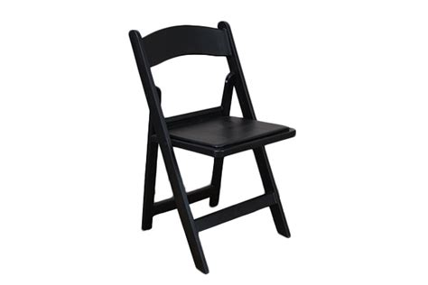 The black resin chairs available, never fail to stun. Black Folding Padded Resin Chair - Wow Party Rentals