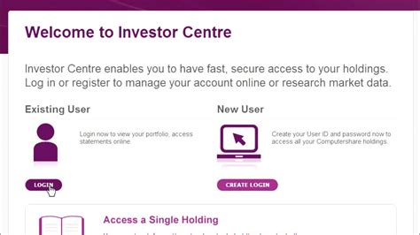 Investor Centre Aust And Nz How To Login Youtube
