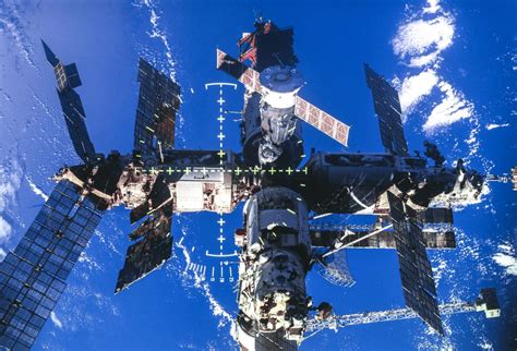 Full Views Of Mir Space Station After Undocking During Flyaround