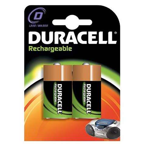 Duracell Rechargeable D Cell Hr20 Mn1300 Nimh Batteries 2200mah