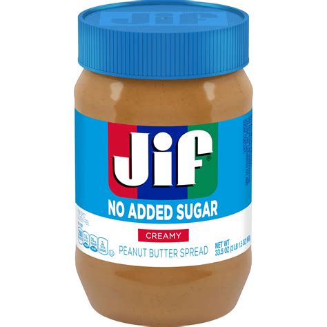 Jif No Added Sugar Creamy Peanut Butter Spread 335 Oz Smooth