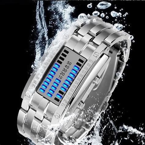 Luxury Smart Watch Men Stainless Steel Band Date Digital Led Watch