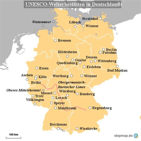 Willkommen auf den seiten des auswärtigen amts. UNESCO-Welterbestätten in Deutschland von KarteFuerDich ...