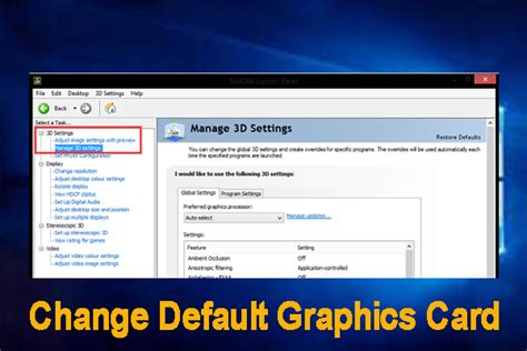 How To Change Default Graphics Card Windows 10 Full Guide