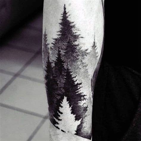 This black and grey tattoo is by sven rayen, a. 70 Watercolor Tree Tattoo Designs For Men - Manly Nature Ideas