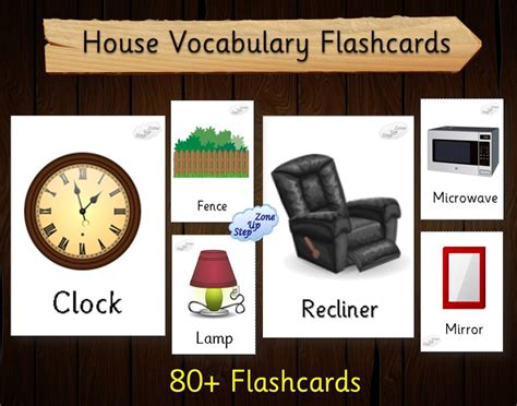 House Vocabulary Flashcardsobjects Flashcardsthings At Home Etsy