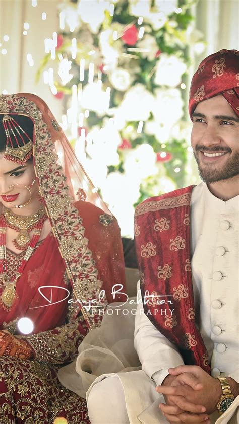 Happy Couple Celebrity Bride Pakistani Bridal Wear Pakistani Bridal
