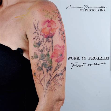 Freehand Floral Tattoo By Mentjuh On Deviantart