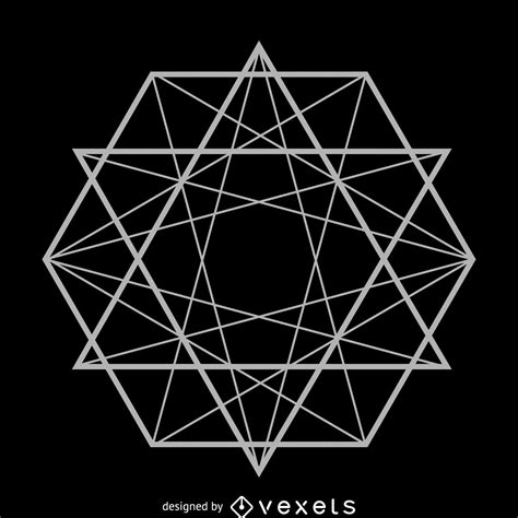 Hexagon Lines Sacred Geometry Vector Download