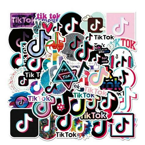 50pcsset Tik Tok Stickers Pack Bomb Vinyl Graffiti Decals Dope Luggage