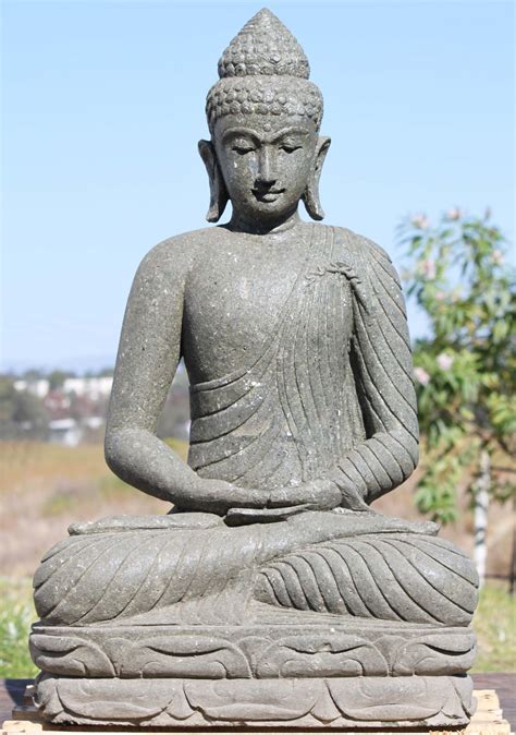 Sold Stone Meditating Garden Buddha Statue 35 102ls405 Hindu Gods