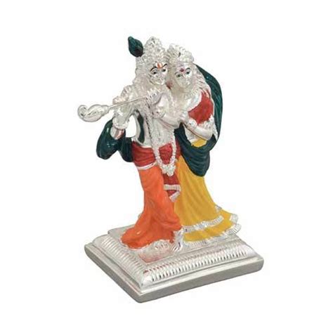 Radha Krishna Silver Idol Statue At Best Price In Delhi By Durga