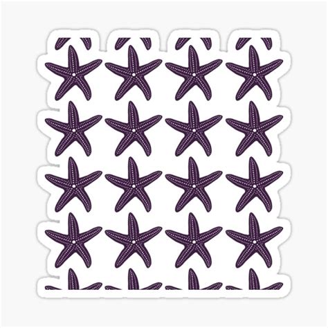 Purple Sea Stars Sticker For Sale By Hexagon98 Redbubble