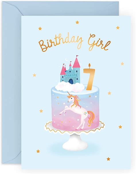 Central 23 7 Year Old Birthday Card Girl Birthday Card