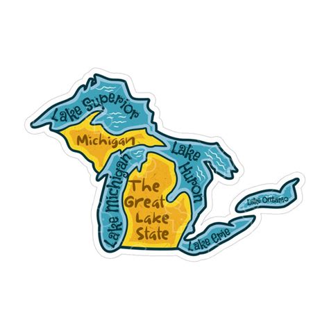 Sticker Pack 8849 Great Lakes Map