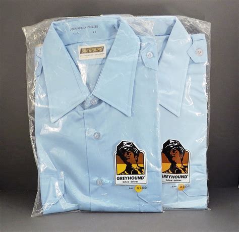 Greyhound Bus Driver Uniform Shirt Vintage1960s Light Blue