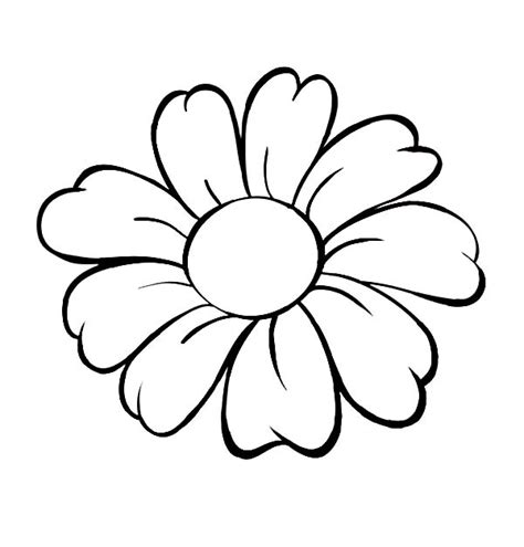 Outline Images Of Flowers