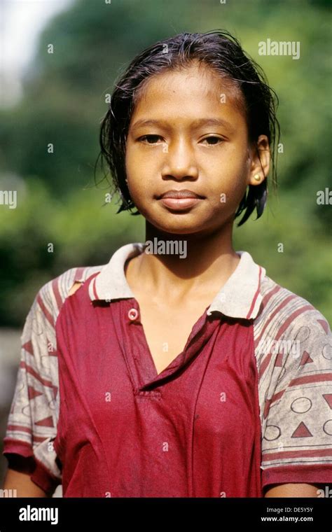 Indonesian Little Girl Sumatra Island Republic Of Indonesia