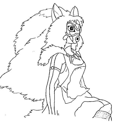 Dibujos De Princesa Mononoke Para Colorear Para Colorear Pintar E