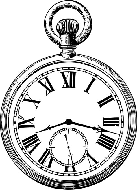 Pocket Watch Drawing Clipart Best Pocket Watch Drawing Watch Tattoo