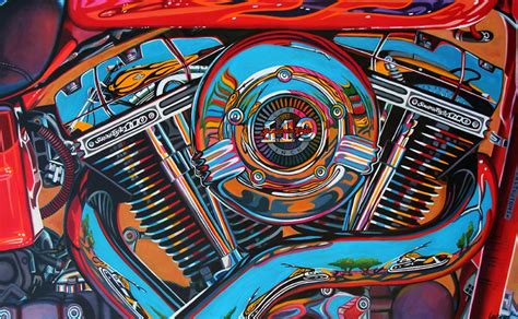 Motorcycle Art Prints Harley Davidson Original Art