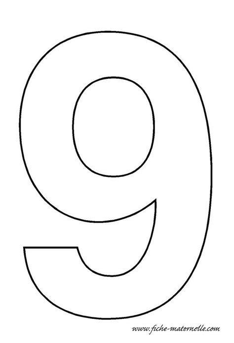 Large number templates printable number cake templates printable number templates free printable number templates printable. number 9 template | Crafts and Worksheets for Preschool ...