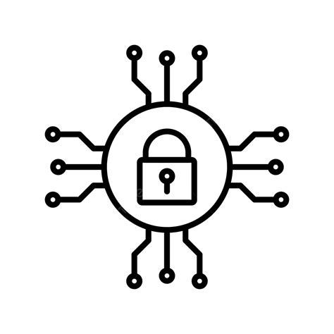 رمز خط الأمن السيبراني الأمن الإلكتروني قفل الأمان Png والمتجهات