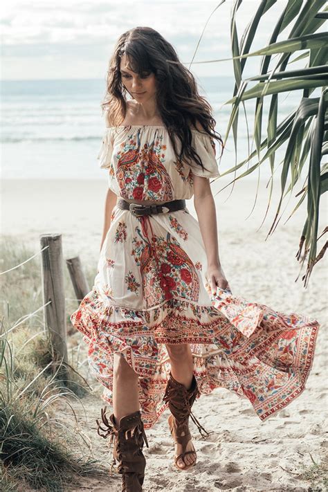 Size Xl Bohemian Style Floral Print Dress Sexy Slash Neck Off Shoulder Dress Summer Beach