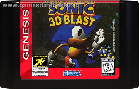 Sonic 3d Blast Sega Genesis Artwork Cartridge