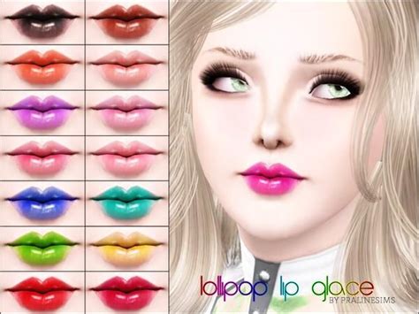 Pralinesims Lollipop Lip Glace Sims 3 Makeup Lollipop Lips Makeup