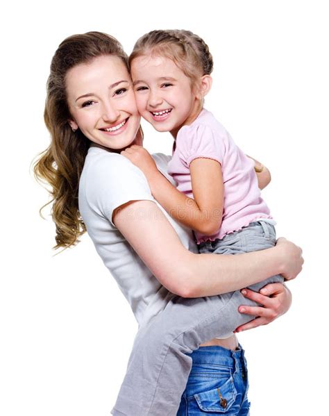 Mother Holding Little Daughter Stock Image Image Of Happy Happiness 14445589