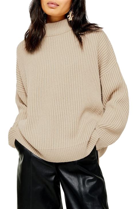 Topshop Mock Neck Sweater Nordstrom Fashion Clothes Women Sweater Fashion Topshop