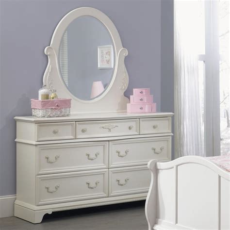 Vendor 5349 Arielle Youth Bedroom 7 Drawer Dresser And Oval Mirror