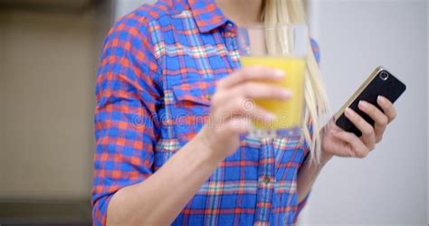 Bottomless Woman Drinking Orange Juice Stock Footage Video Of Girl