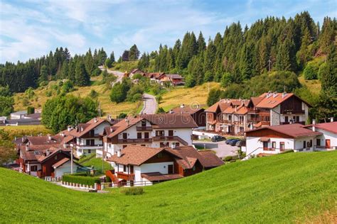 panoramic view to village in asiago plateau vicenza italy stock image image of summer