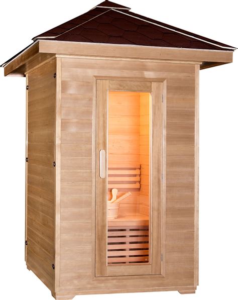 Person Steam Wet Dry Sauna Outdoor Degrees Hemlock Stove Rocks Bucket New Walmart Com