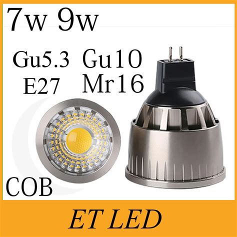 Bright 7w 9w Gu53 Gu10 Mr16 E27 Led Bulbs Light 12v 110v 220v Dimmable