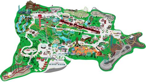 Six Flags Magic Mountain Park Map The World Map