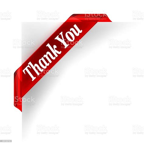 Thank You Red Banner Stock Photo Download Image Now Award Ribbon