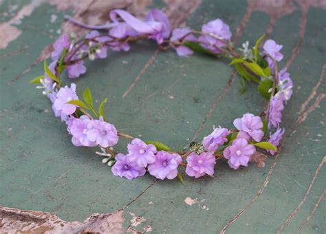 Flower Tiara Purple Wedding Flower Crowns Flower Girl Crown Etsy