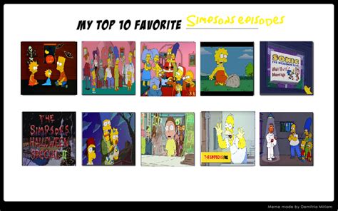 My Top 10 Favorite Simpsons Episodes By Cartoonstar92 On Deviantart