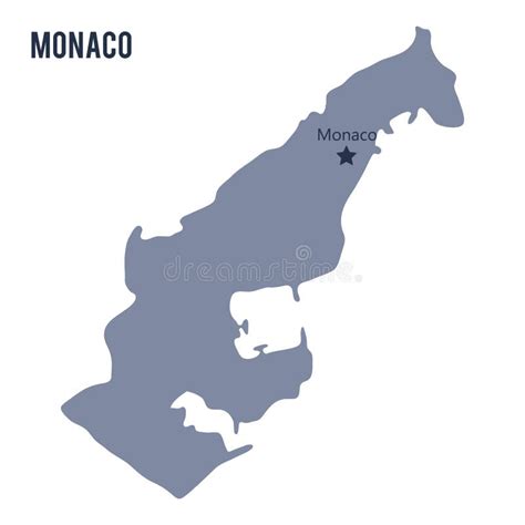 Vector Map Of Monaco Isolated On White Background Stock Vector