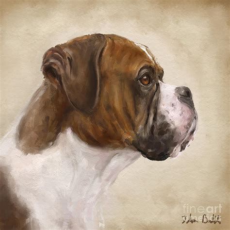 Oil Painting Of A Gorgeous Boxer Dog Digital Art By Idan Badishi