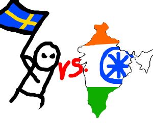Swedish Man Vs India Drawception