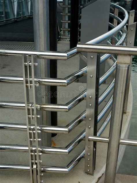 Stainless Steel Safety Rails Stock Photo Image Of Safety Warf 51422124