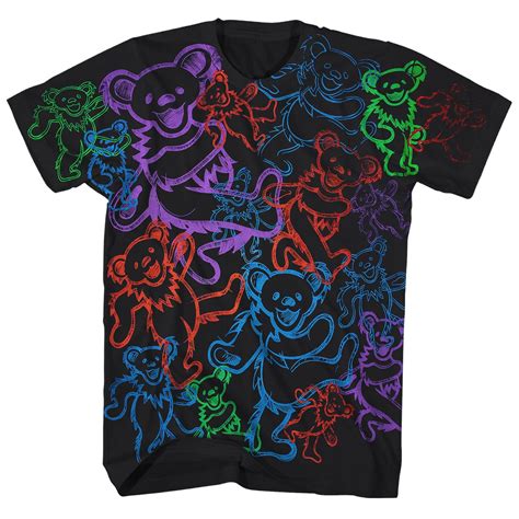 Grateful Dead T Shirt Rainbow Dancing Bears Grateful Dead Shirt